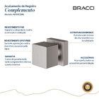 Acabamento De Registro Quadrado Aço Escovado