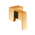 Acabamento De Registro Quadrado Alavanca Diagonal Dourado