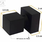 Acabamento De Registro Quadrado Black Metal 1416