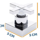 Acabamento De Registro Quadrado Cruzeta Cromado Padrão Deca