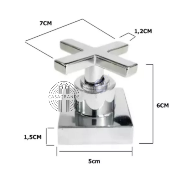 Acabamento De Registro Quadrado Cruzeta Cromado Padrão Deca C