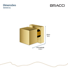 Acabamento De Registro Quadrado Dourado