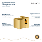 Acabamento De Registro Quadrado Dourado