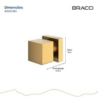 Acabamento De Registro Quadrado Dourado Escovado