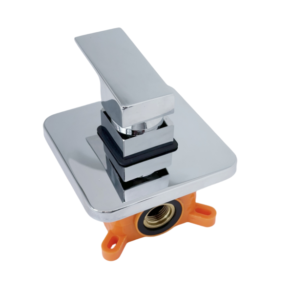 Acabamento De Registro Quadrado Misturador Cromado Latão