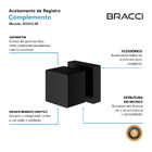 Acabamento De Registro Quadrado Preto Fosco