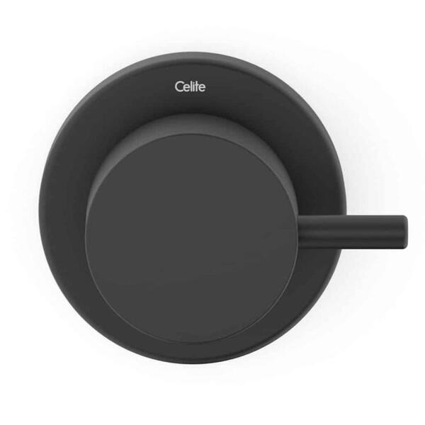 Acabamento de Registro Universal 1/2" 3/4" 1" Alavanca  Preto Basic Celite