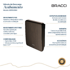 Acabamento De Valvula Descarga Hydra/docol Bronze Escovado