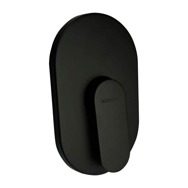 Acabamento E Registro Monocomando Base Oval Fs005-b Preto