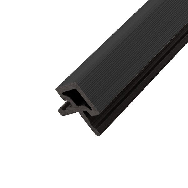 Acabamento Lateral Quina para Painel Ripado WPC Preto 290cm x