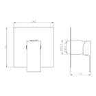 Acabamento Monoc Chuveiro Quadrado 3/4 Cubo Base Docol Cromado