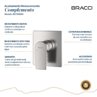 Acabamento Monocomando Chuveiro Aço Escovado