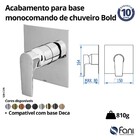 Acabamento Monocomando Chuveiro Bold Ouro Velho Fani