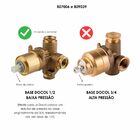 Acabamento Monocomando Chuveiro Clássico Aço Escovado