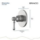 Acabamento Monocomando Chuveiro Clássico Aço Escovado