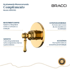 Acabamento Monocomando Chuveiro Clássico Dourado