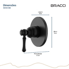 Acabamento Monocomando Chuveiro Clássico Preto