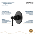 Acabamento Monocomando Chuveiro Clássico Preto