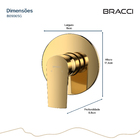 Acabamento Monocomando Chuveiro Docol 3/4 Dourado