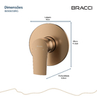 Acabamento Monocomando Chuveiro Docol 3/4 Rose Escovado