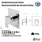 Acabamento Monocomando Chuveiro Retta Gold Fani