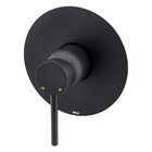 Acabamento Monocomando Chuveiro Slim Preto Fosco Fani