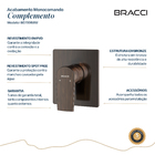Acabamento Monocomando De Chuveiro Bronze Escovado