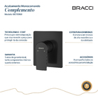 Acabamento Monocomando De Chuveiro Preto Fosco