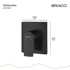 Acabamento Monocomando De Chuveiro Preto Fosco