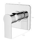 Acabamento Monocomando De Chuveiro Quadrado Para Base Deca