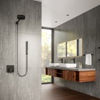 Acabamento Monocomando para Ducha Base Docol 1/2" Alta Pressão Preto Fosco Lift Ônix Docol