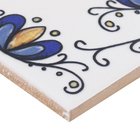 Acabamento para Número ou Letra Casa 15cm Assentado Cerâmica Azul e Branco