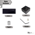 Acabamento P/ Registro De Gaveta Diamante Deca Preto