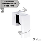 Acabamento P/ Registro Gaveta Pressão Deca Quadrado Alavanca