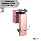 Acabamento P/ Registro Pressão Deca Quadrado Alavanca Rose