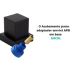 Acabamento P/ Registro Quadrado 3/4 Metal Preto Docol