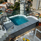Acabamento para Deck em Plstico 240x5cm Cinza Concreto Rstico In Brasil