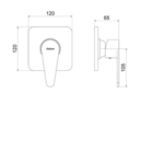 Acabamento Para Monocomando Chuveiro Minimal Advance C78 Meber
