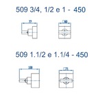 Acabamento Para Registro 1.1/2 E 1.1/4 Horus Cromado 509 C450