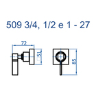 Acabamento Para Registro 3/4 Cromado Liz 509 3/4 C27 Fani