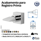 Acabamento Para Registro 3/4 Prima 210 Fani D'oro Vecchio
