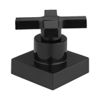 Acabamento Para Registro Abs Plástico Preto Quadrado Cruzeta