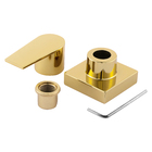 Acabamento Para Registro Banheiro Alavanca Quadrado Dourado B