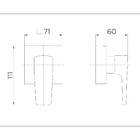 Acabamento para Registro Base Docol 1.1/2" Preto Lift Ônix Docol