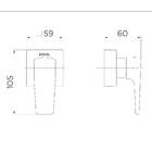 Acabamento para Registro Base Docol 3/4" Preto Lift Ônix Docol