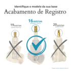 Acabamento para Registro C34 Cabinho Metal Cromado - CasaGran