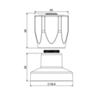 Acabamento para Registro C50 Padrão Deca com Volante de Metal
