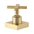 Acabamento Para Registro Cruzeta Dourado Brilhante Chuveiro B