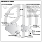 Acabamento Para Registro Cruzeta Quadrado Rose Gold Brilhante