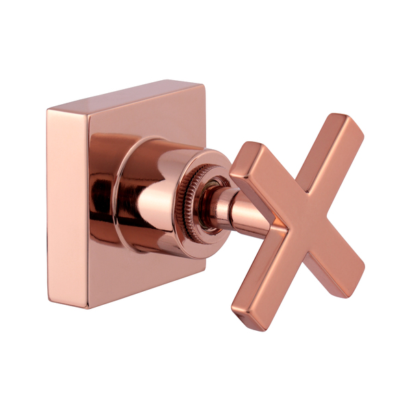 Acabamento Para Registro Cruzeta Quadrado Rose Gold Brilhante